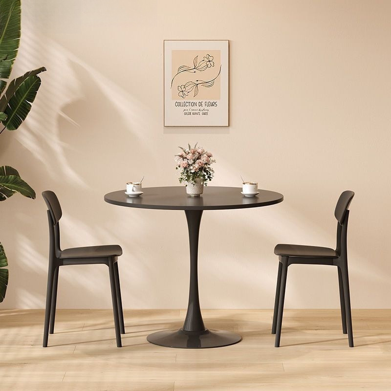 Internet Celebrity Round Nordic Style Milk Tea Meal White Tulip Coffee Shop Table and Chair Combination Small Negotiation Table Dining Table Others