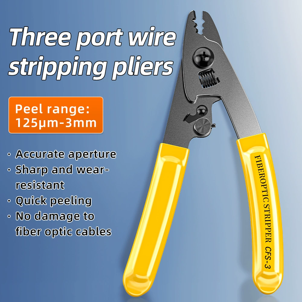 Плоскогубцы Miller с тремя ртами для оптического волокна для кожаных плоскогубцы для зачистки проводов для клещей для зачистки слоев перемычек