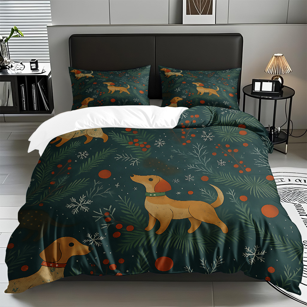 Fábrica directa para textiles caseros moles lindos cachorros impresión digital colcha colcha TEMU / JIT