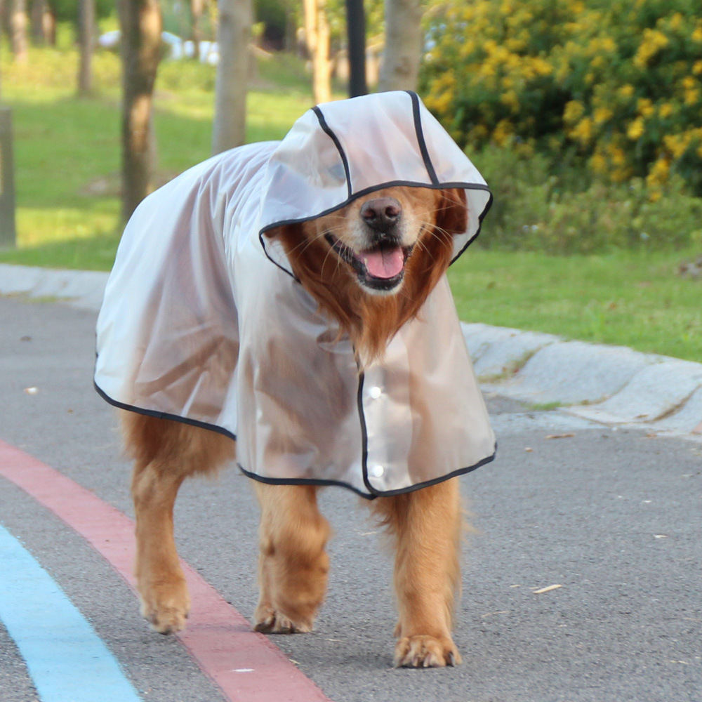 PET TPU transparente PET capa impermeable perro grande peluche cubo francés Corgi Shiba inu cachorro ropa lote