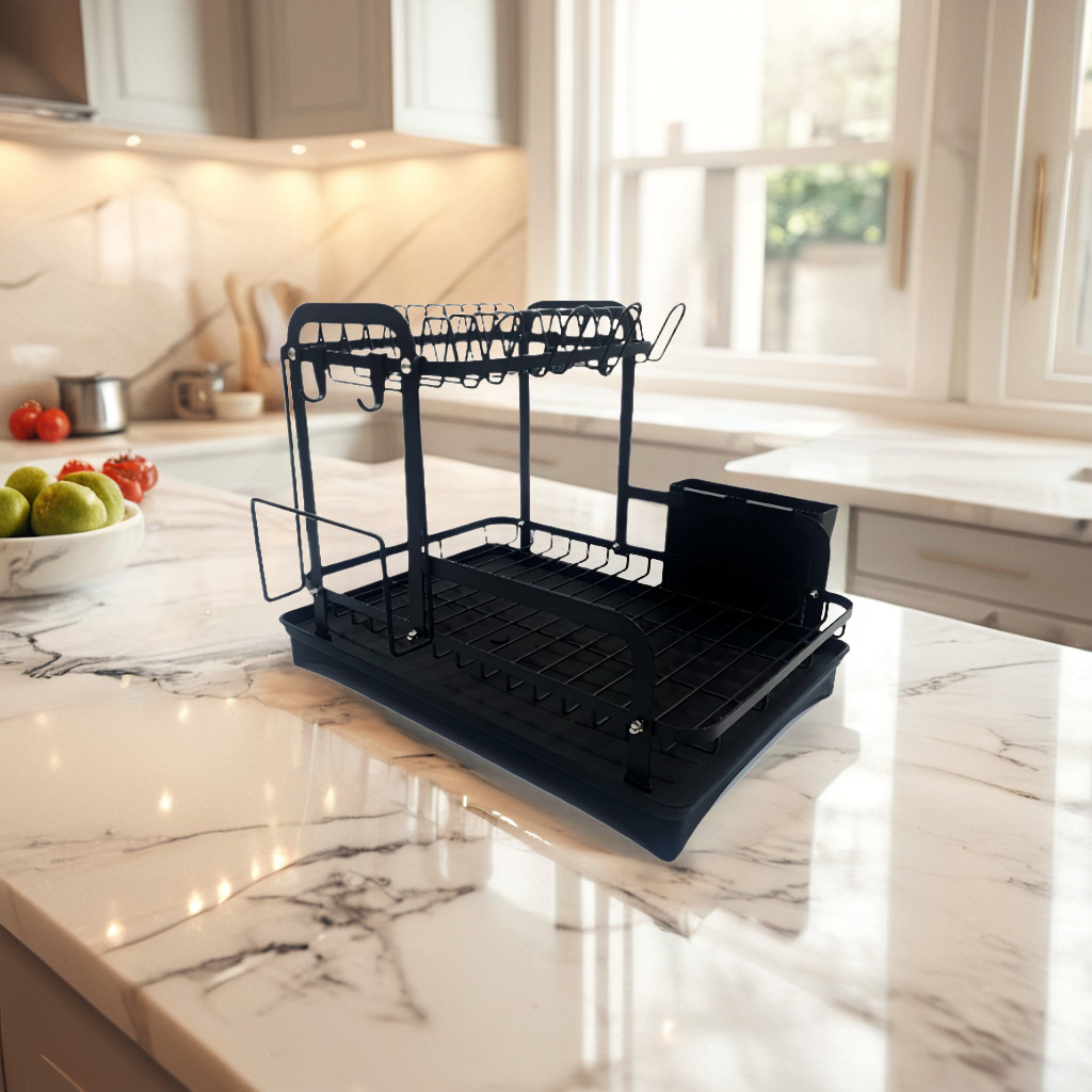 Venta caliente de comercio electrónico transfronterizo para Amazon Temu eléctrico para cocina en casa estante de plato de doble capa