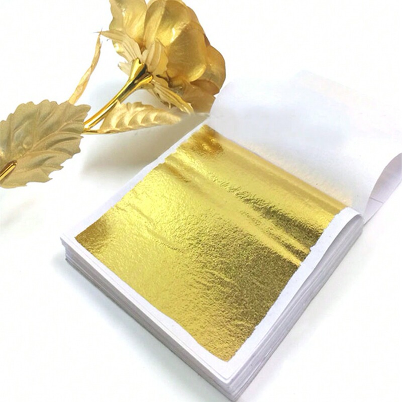 Supply all kinds of gold foil paper Taiwan simulation gold foil 9*9 silver foil rose gold multicolor optional factory direct sales