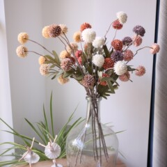 造花結婚式の花 5 頭秋タンポポボール菊家の装飾アレンジメント装飾品造花卸売緑の植物