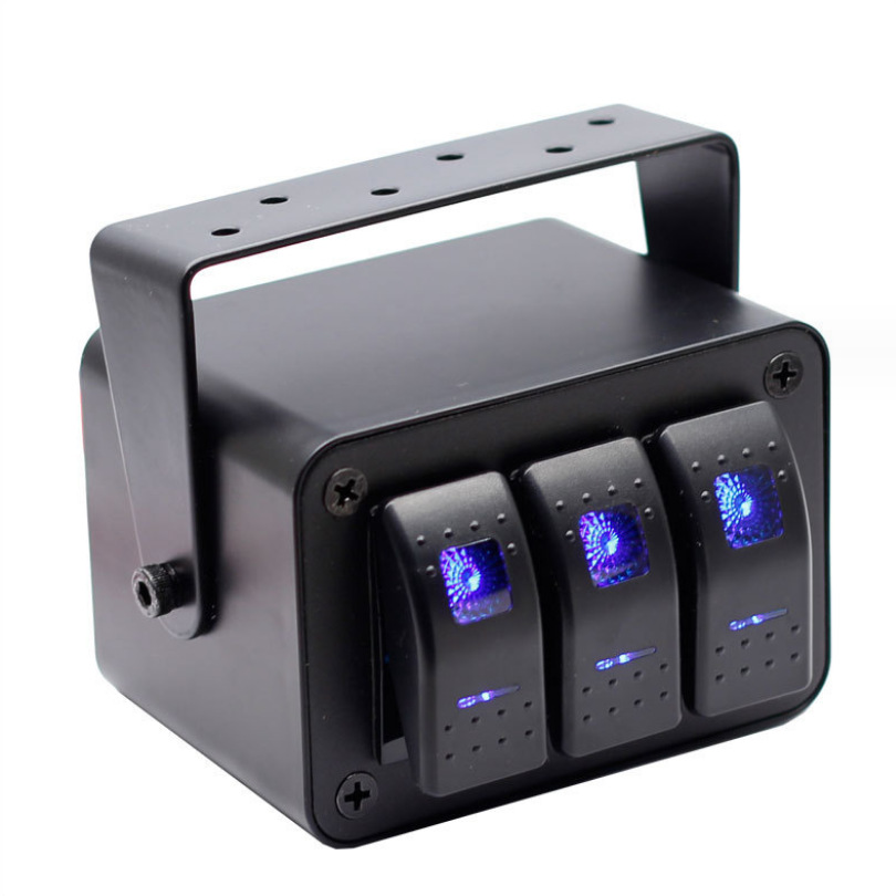 汽船驾驶室中控外置改装开关盒3位开关面板开关盒带USB电压 Q