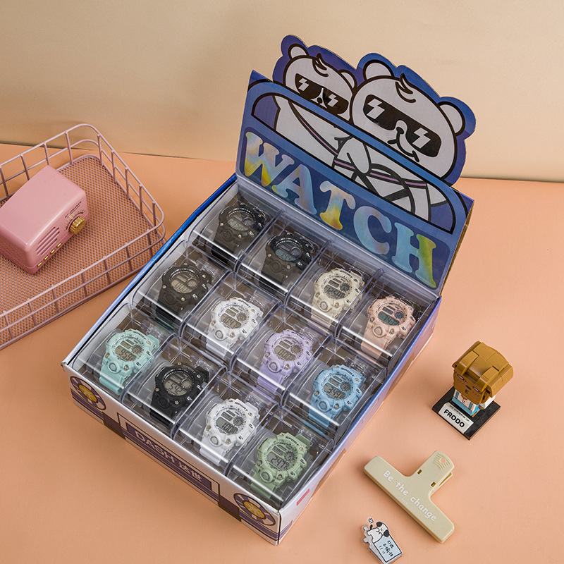 Dashi serie caja electrónica reloj popular luminoso impermeable reloj para estudiantes hombres y mujeres simple reloj deportivo