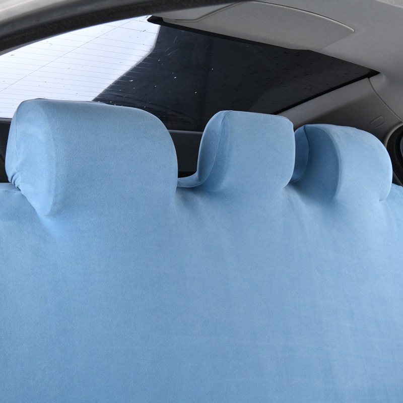 Thickened elastic car rear seat cover made of German velvet fabric, integrated backrest and seat cushion cover, suitable for all seasons