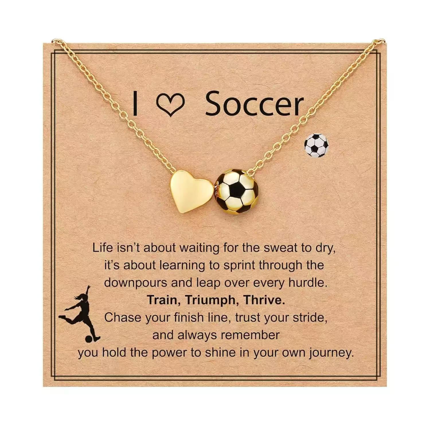 Cross-Border European and American New Basketball Heart Pendant Necklace Baseball Football Softball Tennis Baseball Sports Jewelry Gift