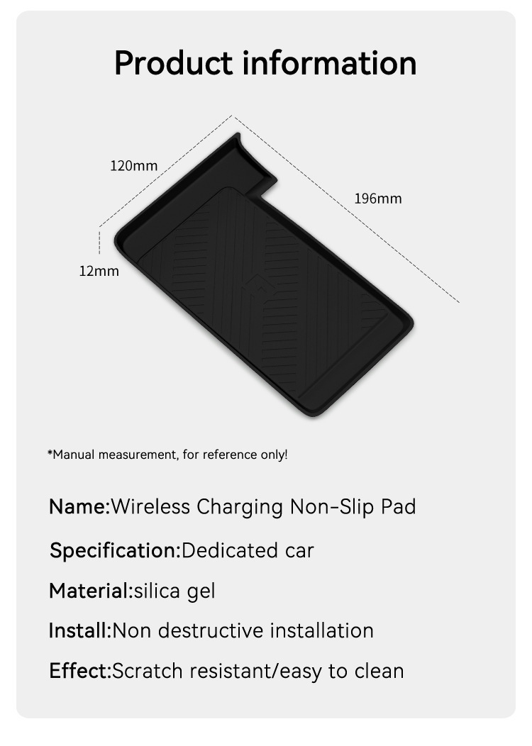 Suitable for 25 Camry Xv80 Wireless Charging Silicone Anti-Slip Mat Car Protection Car Supplies Modification