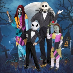 【在庫あり】ハロウィンコスチューム ナイトメア・ビフォア・クリスマス ジャック ハロウィン コスプレ パーティー パフォーマンスコスチューム