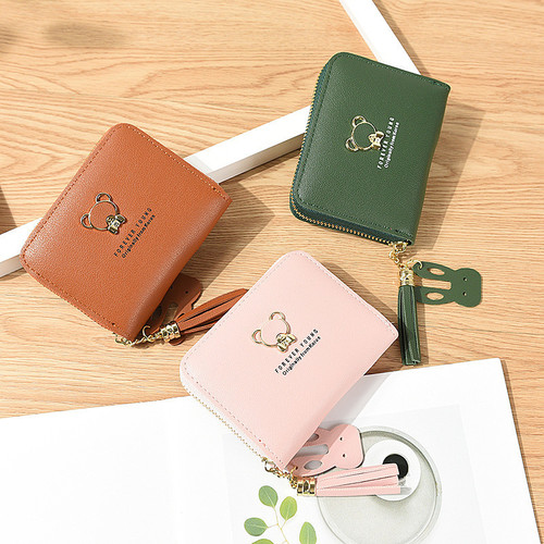 【Ship Same Day】Lady Minimalist Wallet Cute Student Children Wallet Card Holder Import Export Cross-border Wallets