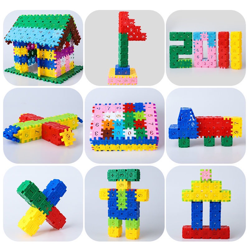 Children's Digital Building Blocks Early Education Toys Large Blocks Plastic