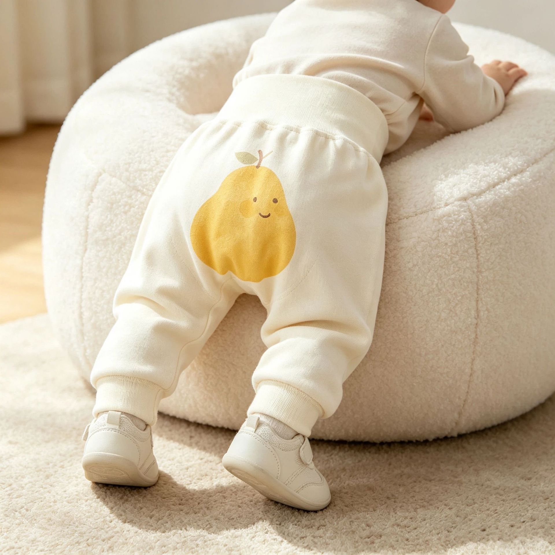 Baby Pants Loose Fit Infant Big Bottom Pants Spring Autumn Breathable High-Waisted Big Bottom Pants Jogger Pants Cute