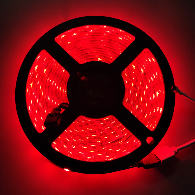 LED strip 12V low voltage RGB 5050 multi-color 60 LEDs dimmable bare board encapsulated SMD flexible strip