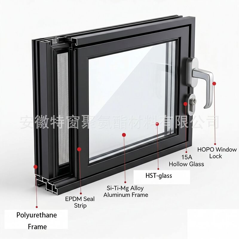 Low thermal conductivity polyurethane sliding window GFRPU polyurethane insulation frame reduces air conditioning energy consumption sliding window Low thermal conductivity polyurethane sliding window GFRPU polyurethane insulation frame reduces air conditioning energy consumption sliding window