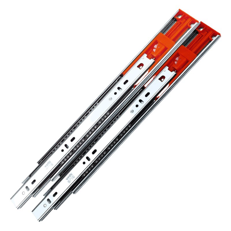 304 направляющая для ящика из нержавеющей стали, трехсекционная направляющая, утолщенная немой демпфирующий буфер, направляющая для шкафа, оптовая продажа