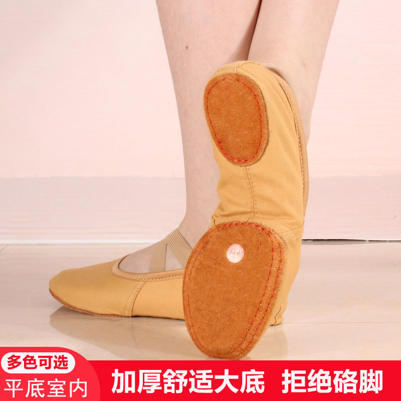 Lace-Free Children's Dance Shoes, Soft-Soled Practice Shoes for Women and Adults, Large-Soled Children's Dance Shoes, Ballet and Folk Dance Teacher Shoes