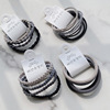 Base set, fashionable hair rope with pigtail, gradient, simple and elegant design, Korean style