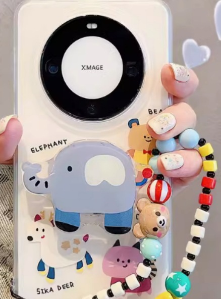 Ins animalitos de dibujos animados para iPhone15promax Apple 14 funda para teléfono móvil 13 soporte femenino 14Pro doble capa
