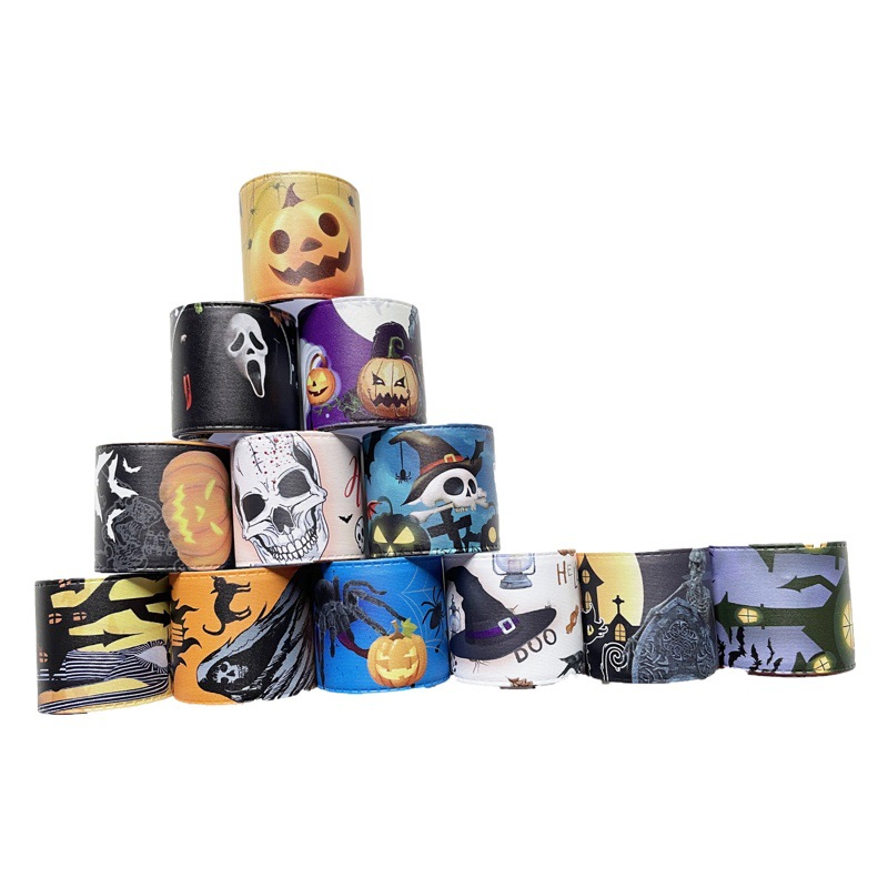 Halloween 12 estilo Snap anillo pulsera cráneo fantasma fiesta decoración vacaciones raqueta anillo pulsera