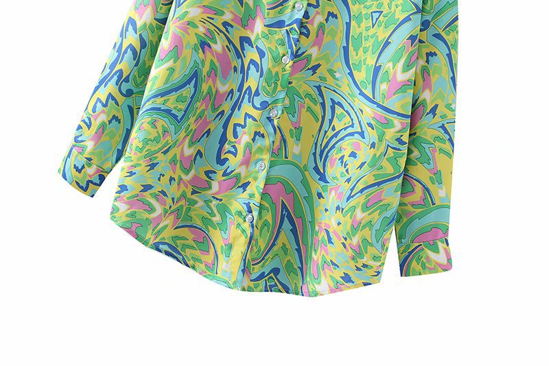 satin printed blouse Nihaostyles wholesale clothing vendor NSAM75834