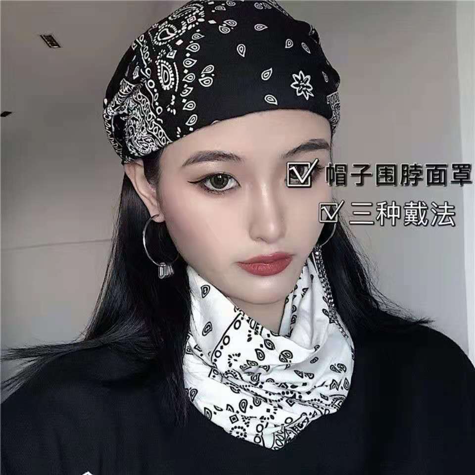 Summer mask, veil, silk scarf, sun protection, with neck protection, UF-protection