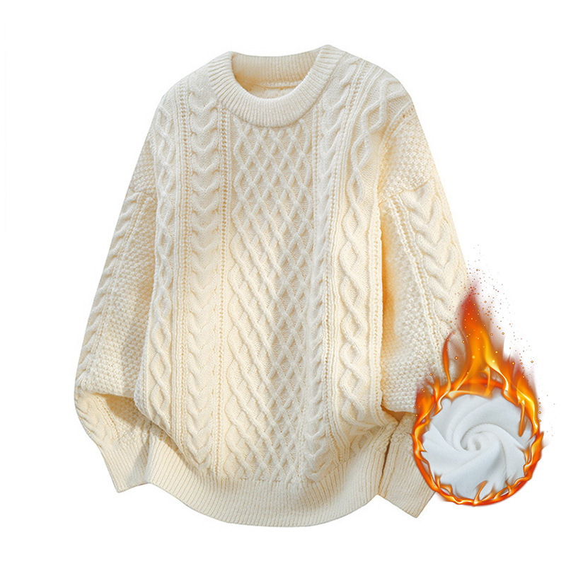 Explosiones transfronterizas de tamaño europeo de gran tamaño de cuello alto este año de vida suéter de Navidad rojo para hombres fábrica de camisetas de punto al por mayor