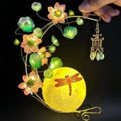 DIY中秋手提灯笼中国风复古风宫廷宫灯儿童花灯汉服跳舞蹈道具
