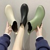 Versatile Ladies Boots fashion Exorcism Trend Four seasons In cylinder Boots Plush adult soft non-slip Water shoes