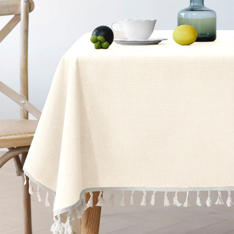 Manos de mesa a prueba de agua a prueba de aceite, algodón, lino, tela de mesa de comedor de color sólido, tela de mesa de té a prueba de agua a prueba de aceite sin lavado