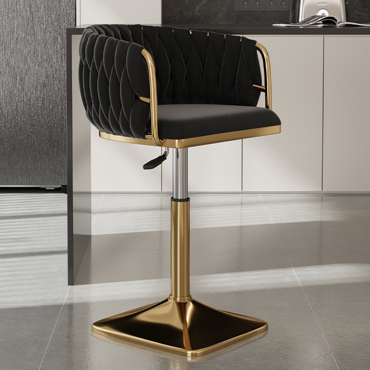 Silla de bar giratoria alta, silla de bar con envío gratuito, silla de bar de alta gama, delante, silla alta de moda, taburete de bar image 40