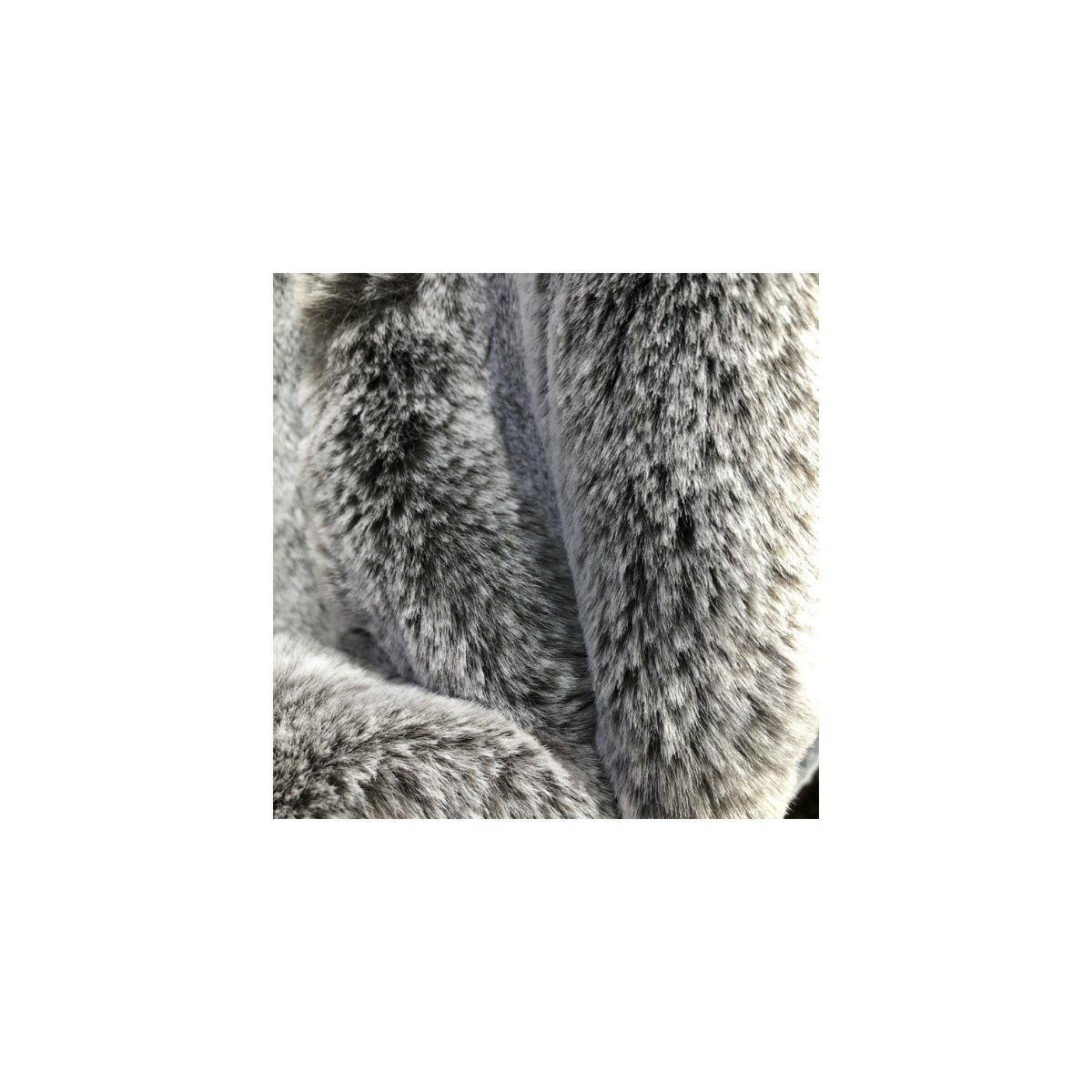 2CM tela de pelo de conejo ultra suave 1500G de doble color pelo de conejo blanqueado ropa de pelo cuello tela de peluche
