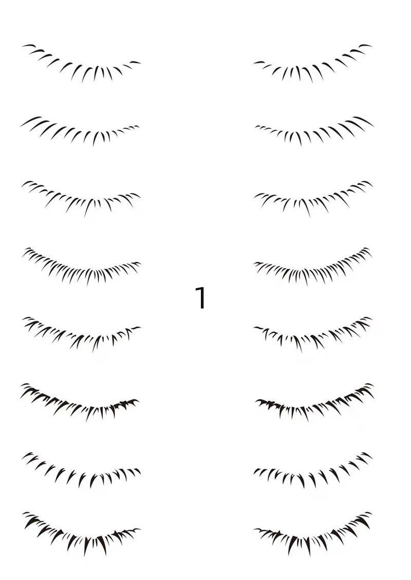 Internet celebridad mismo estilo pestañas postizas tatuaje pegatinas simulación 3D natural impermeable de larga duración anti-off inferior pestañas pegatinas desechables