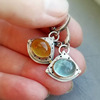 Elegant earrings, accessory, suitable for import, cat's eye, European style