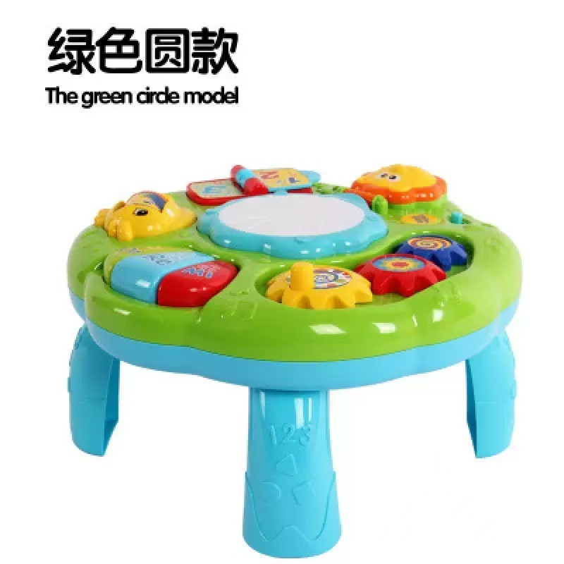 Baby Light Music Hand Drum Multifunctional Learning Table 1-3 Years Old Kidsren's Educational Early Education Toy Game Table
