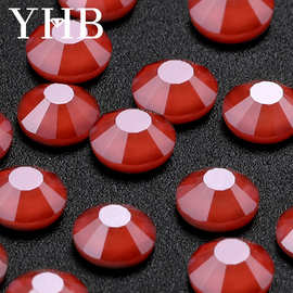 厂家批发玻璃烫钻衣服美甲贴钻水晶深色红diy婚纱圆形水钻配件