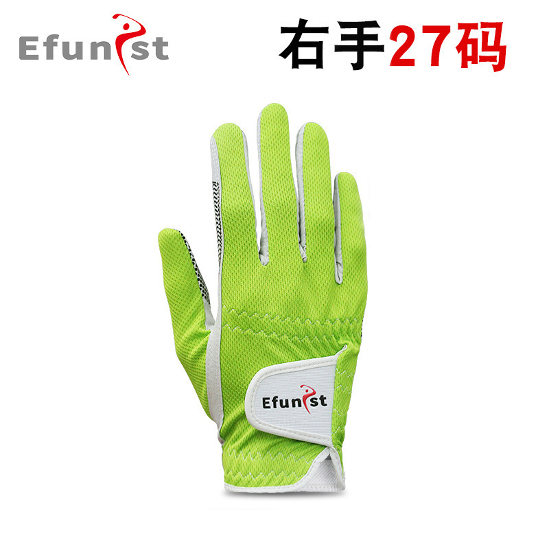 Efunist ゴルフ グローブ メンズ 伸縮性 通気性 メッシュ 耐摩耗性 滑り止め 粒子 片手 サマー スポーツ|undefined