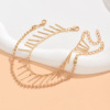 Fashionable beach metal ankle bracelet with tassels, European style, simple and elegant design, wholesale