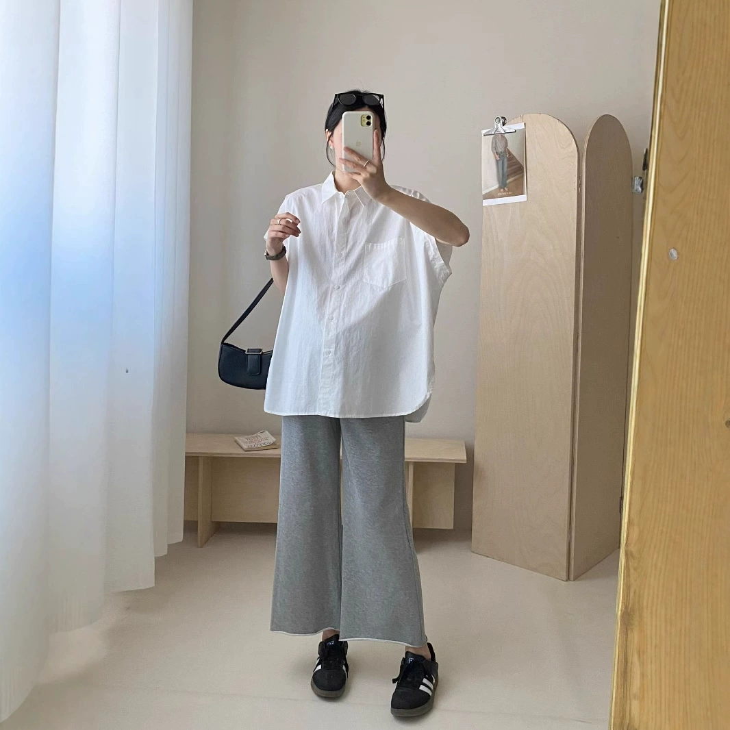 Беременные женщины белые рубашки летние новые японские большие версии