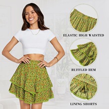 O 73901 Layered Bohemian Skirt �������������ȹ �羳ŷ��