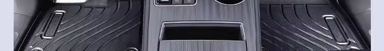Toyota Sienna interior SI floor mats with fiber texture, 21-piece set, NATPE Via floor mats, EN carbon fiber, all-black model