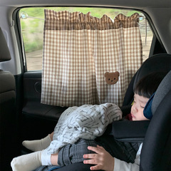 Ins new European cartoon pure cotton car curtain children's room curtain wall decoration blackout background cloth shooting props