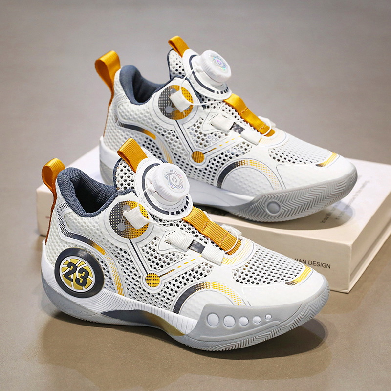 Zapatos para niños, zapatos de baloncesto, estilo de verano 2025, nuevos zapatos deportivos transpirables para niños, zapatos ligeros para niños grandes