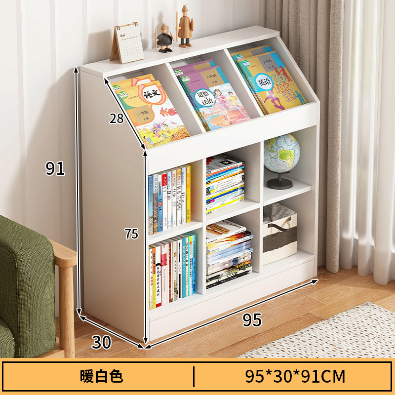 Estante de libros multicapa de piso para el hogar estante de libros pintados para almacenar y exhibir estante de almacenamiento para sala de aula pequeña estante de almacenamiento multicámara de almacenamiento