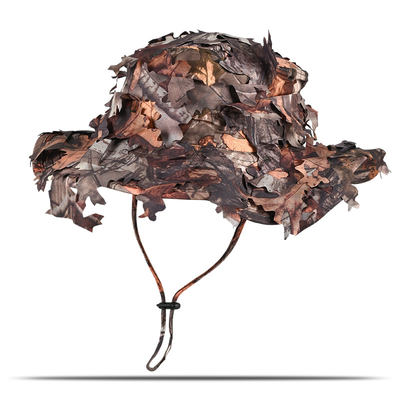 Hoja camuflaje sombrero penny cara completa máscara solar sombrero de montaña sombrero de pesca sombrero de camuflaje de verano sombrero de tropas especiales