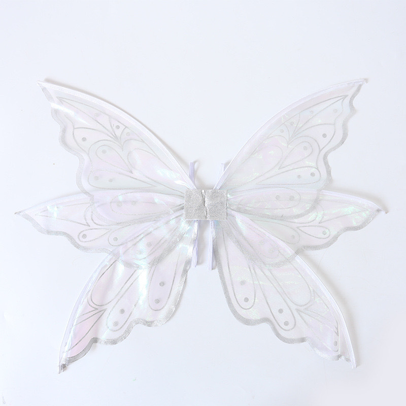 Silver printed 6 piece butterfly