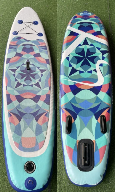 Inflatable SUP Paddle Board, 320×76×15 cm, Lightweight Foldable Stand-Up Board