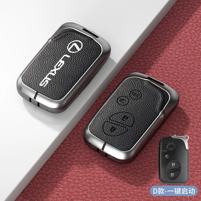 key set es200 es300h, Car key bag - standard-type-c-one-click-start-noble-black-zinc-alloy-single-shell