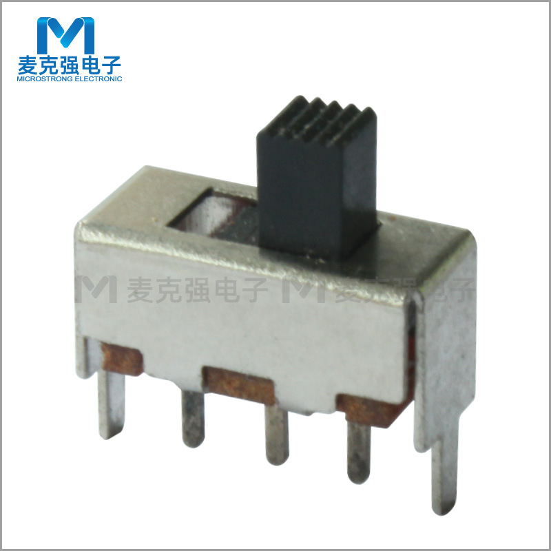 拨动开关SS12F44G3/4/5/7柄高3/4/5/7mm2档3脚1P2T带支架滑动开关