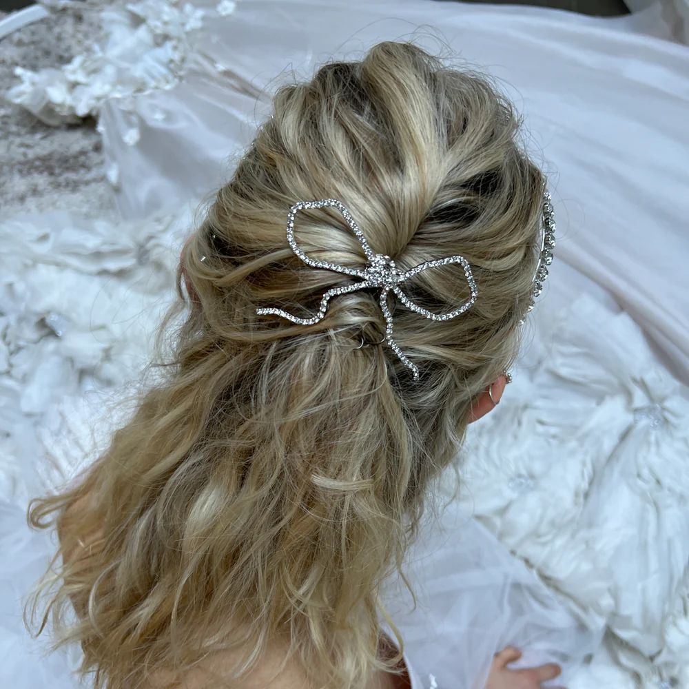 Nuevo gran arco de hadas peinado exagerado diamante disco joyería para el cabello de lujo de alta calidad accesorios para la cabeza mujer