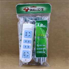 公牛插座接线板插排插线板拖线板GN-101四孔无线1.8米4米4插位